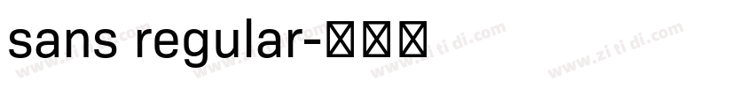 sans regular字体转换